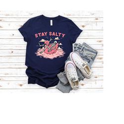 stay salty t-shirt, beach t-shirt, stay salty, distressed t-shirt, funny t-shirt, vintage tee, skeleton, grunge, skull,