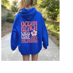 ocean beach hoodie aesthetic hoodie tumblr sweatshirt ca surf tee trendy oversized hoodie coconut hoodie