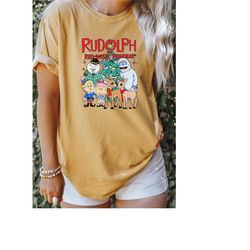 rudolph the red nosed reindeer christmas shirt,rudolph christmas shirt,vintage christmas movie shirt reindeer christmas,