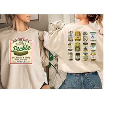 vintage canned pickles sweatshirt, canning season shirt, pickle jar shirt, pickle lovers shirt, canned pickles shirt, ho