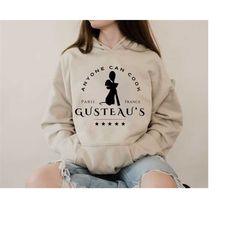 anyone can cook hoodie, ratatouille sweatshirt, disney remy shirt, remy paris disney gifts, epcot shirt, mouse chef shir