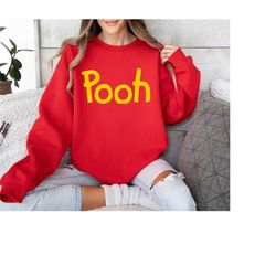 winnie the pooh sweatshirt,pooh tshirt,cute winnie shirt,family matching tshirt, pooh bear crew neck tee,minimalist cute