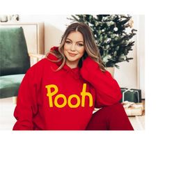 winnie the pooh hoode,pooh tshirt,cute winnie shirt,family matching tshirt, pooh bear crew neck tee,minimalist cute shir