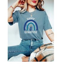 comfort colors happy hanukkah shirt,happy hanukkah gift,hanukkah shirt,menorah shirt,jewish shirt,jewish shirt,funny shi