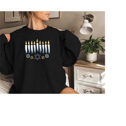 hanukkah shirt, menorah tshirt, happy hanukkah jewish shirt, jewish gift, hanukkah gift, jewish family hanukkah tee,