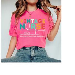 comfort colors vintage nurse shirt, new nurse, nurse appreciation, nurse t-shirt, nurse graduate gift, future nurse gift