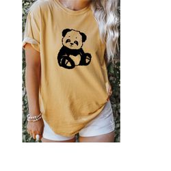 comfort colors panda shirt, cute panda shirt, panda lover gift, animal lover tee, panda lover t-shirt, cute animal shirt