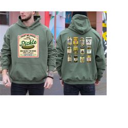 canned pickles hoodie, back and front hoodie canning season sweatshirt, pickle lovers, homemade pickles tee, pickle jar