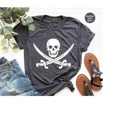 pirate shirt,sailing tee,caribbean pirates shirt,skull shirt,pirate flag shirt,skull and crossbones,jolly roger,pirate f