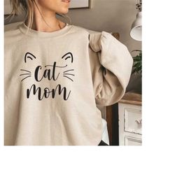 cat mom sweatshirt, meow cat sweatshirt, cat mom sweatshirt, cute cat sweatshirt, funny sweatshirt, cat lover sweatshirt