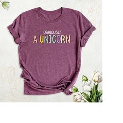 funny unicorn shirt, mystical unicorn lover shirt, obviously a unicorn, unicorn party shirts, unicorn birthday shirt, en