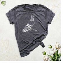 pigeon shirt, cute bird shirt, animal graphic t-shirt, nature shirt, bird lover shirt, funny pigeon bird t-shirt, animal