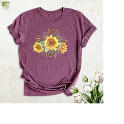 sunflower shirt, bouquet flower shirt, garden shirt, nature shirt, aesthetic wildflowers shirt, botanical summer clothin