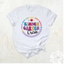 kinder crew shirt, back to school t-shirt, kindergarten teacher shirt, elementary school shirts, first day of school tee