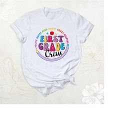 first grade crew shirt, back to school t-shirt, elementary school tee, 1st grade shirt, first day of school shirt, first