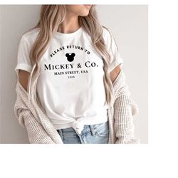 return to mickey & co t-shirt, disneyworld shirt, main street usa, disney trip shirt, 2023 shirt