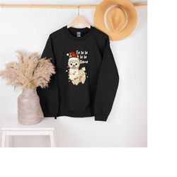 llama christmas sweater, fa la la llama christmas sweater, ugly sweater party shirt, llama sweatshirt, ugly christmas sw