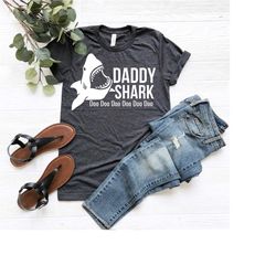 daddy shark shirt, fathers day gift, daddy shark, dad shark t-shirt, shark family party shirt, family shark shirts, dadd