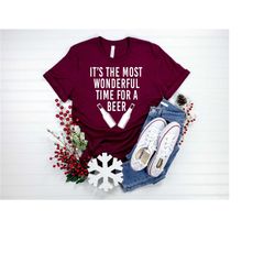 it's the most wonderful time for a beer shirt, christmas shirt, funny christmas shirt, christmas gift, holiday tee, drin