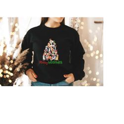 merry woofmas sweatshirt, christmas sweatshirt, christmas dog sweatshirt, retro vintage christmas shirt, merry christmas