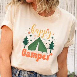 happy camper, camping life shirts, camping shirt, camper t-shirt, camper shirt, happy camper shirt, camper gift, camper,