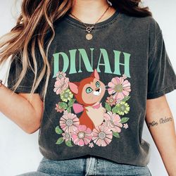 dinah cat floral retro shirt, alice in wonderland t-shirt, disney cat tee, family vacation, disneyland trip gift for cat