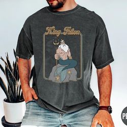 king triton the little mermaid vintage shirt great gift ideas for men women