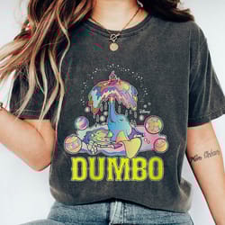 dumbo shirt, pyschadelic dumbo and timothy q. mouse t-shirt, magic kingdom, disney family vacation, disneyland trip