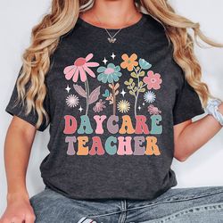 wildflower daycare teacher shirt,daycare teacher shirt,floral daycare teacher tshirt,daycare teacher women,child-care wo