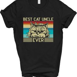 best cat uncle ever vintage t-shirt, retro uncle gifts t-shirt, uncle t-shirt, funny uncle shirt, fathers day gift, uncl