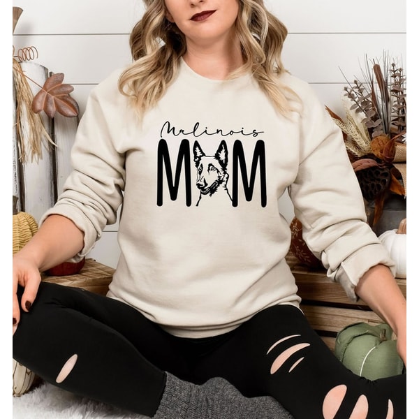 Malinois Mom Sweatshirt Womens Cute Graphic Sweatshirts Dog Lover Gift - Foto 11