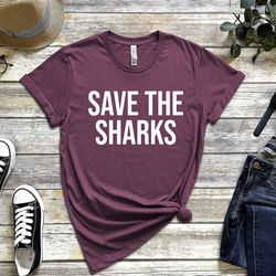 save the sharks t-shirt, extinction animals tee, save sharks shirt, shark lover gift, shark shirt, endangered animal, ma