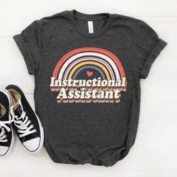 instructional assistant, instructional coach shirt, paraprofessional educator, substitute teacher, billingual teacher, m