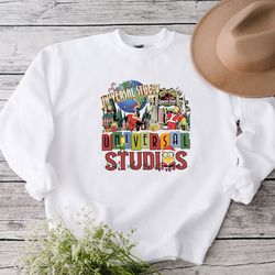 universal studios trip sweatshirt, universal studios sweatshirt, vintage universal studios group sweatshirt, family vaca