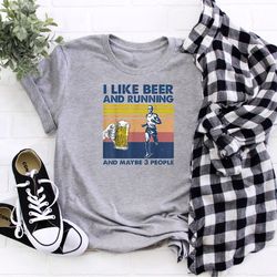 i like beer and running shirt, drinking beer shirt, oktoberfest shirt, beer shirt, funny beer shirt, drinking shirt, bee