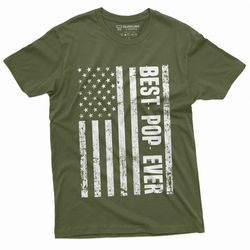 men's best pop ever t-shirt poppop grandpa usa father shirt gift ideas for man flag patriotic veterans day christmas shi
