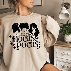 its just a bunch of hocus pocus, halloween sweatshirt, halloween sweater, halloween gift, adult halloween costume, cute