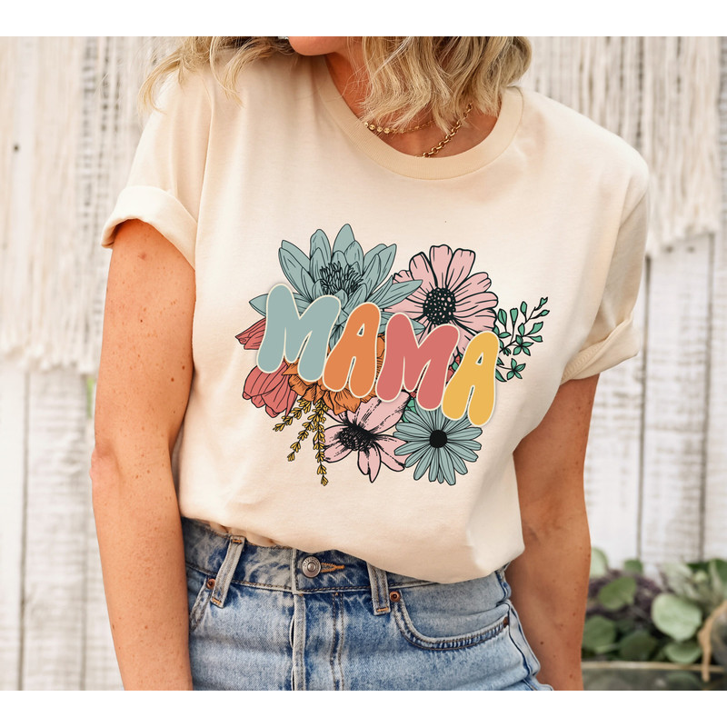 Mama Flowers Shirt, Plant Mom Shirt, Floral Mama Shirt, Raising Wildflower Tee, Flower Mama Shirts, Wildflower Shirt, Mom Gift, Mother's Day.jpg