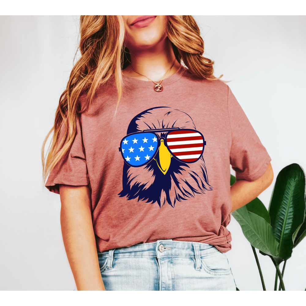 Patriotic Eagle with Sunglasses Shirt, 4th Of July Shirt, Patriotic Shirt, Freedom Shirt, Independence Day Shirts, Patriotic Family Shirts.jpg