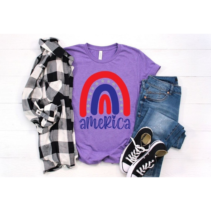 4th of July Rainbow Merica Shirt,Freedom Shirt,Fourth Of July Shirt,Patriotic Shirt,Independence Day Shirts,Patriotic Family Shirts.jpg