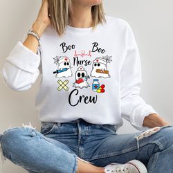 boo nurse crew sweatshirt halloween women sweatshirt halloween nurse sweatshirts funny halloween sweatshirts nurse gift