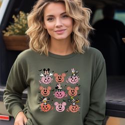disney halloween sweatshirt, mickey shirt daffy duck tee minnie halloween family sweatshirts disney vacation sweatshirt