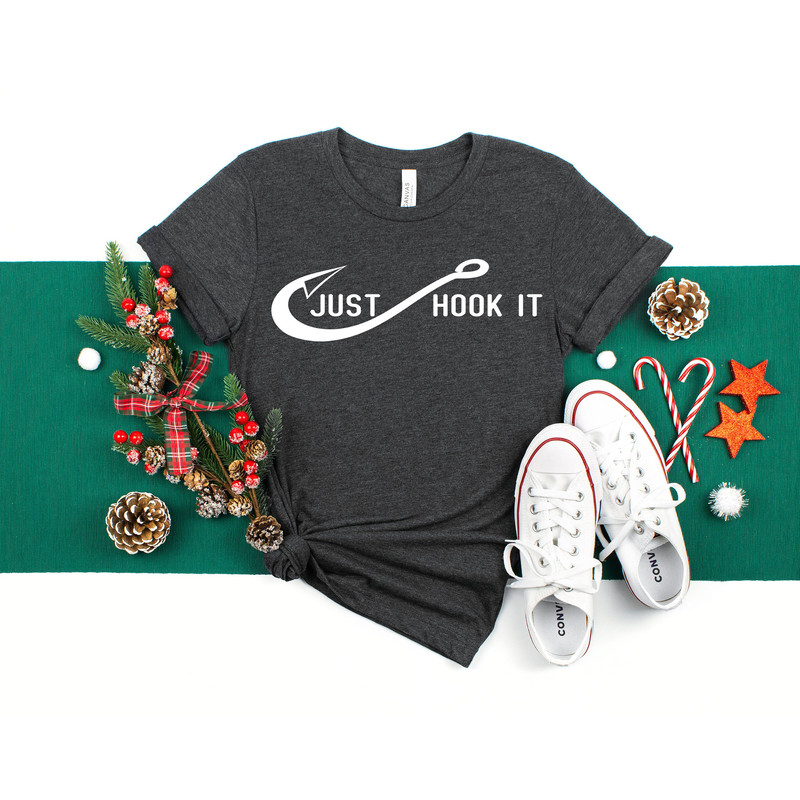 Fishing Shirts, Just Hook It, T-shirts ,For menJust Hook It Fishing Shirt,Fishing Shirt,Funny Graphic Fish T-Shirt.jpg