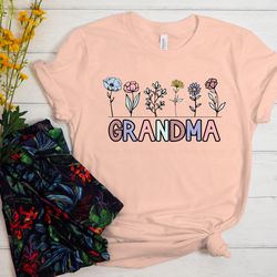 grandma flowers shirt, nana sweatshirt, gift for grandmother, mothers day sweatshirt, cute mothers shirt, mom life sweat