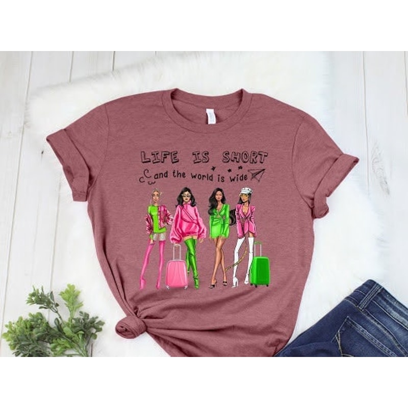 Life Is Short And The World Is Wide, Girls Trip Airport Shirt, Girls Trip Cheaper Than Therapy 2021, Girls Vacation Shirt,Vacay Mode Shirt.jpg