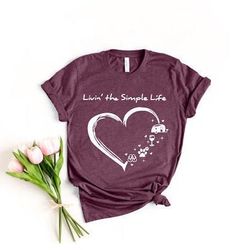living the simple life shirt, hiking shirt, explore more shirt, climbing shirt, camping shirt, camping fire, camping lif