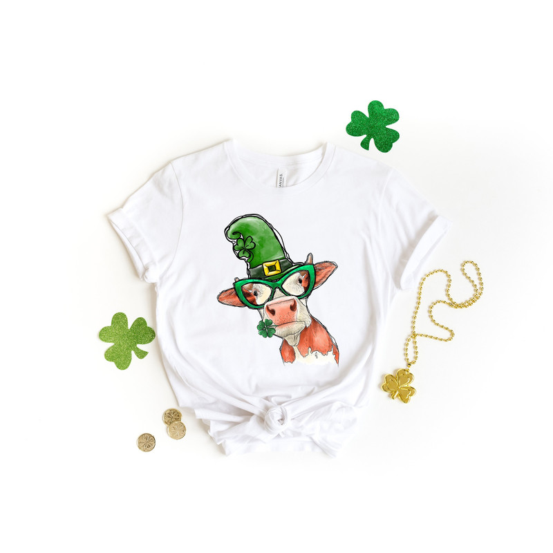 Lucky Heifer Shirt, St Patricks Day Tee, Heifer Four Leaf Clover Shirt ,St Patricks Day Cow Tee, St Patricks Heifer Shirt, Gift For Her.jpg