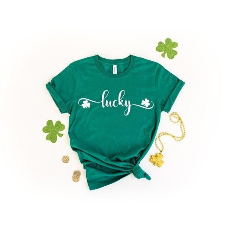 Lucky Shamrock Shirt, Shamrock Lips Shirt, Shamrock Lip Shirt, Shamrock Shirt, St. Patricks Day Shirt, Four Leaf Clover, Irish Tshirt.jpg