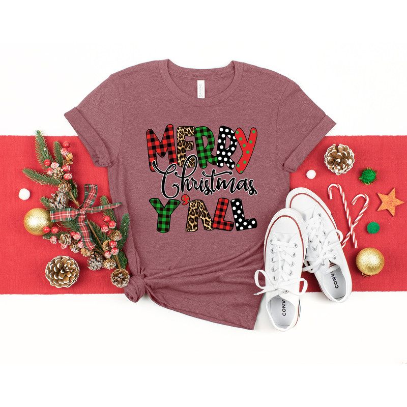 Merry Christmas Y'All Shirt , Love Christmas Y'all Shirt,Christmas Shirt,It is the Most Wonderful Time Of The Year,Matching Family Tee.jpg