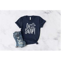 funny christmas tee | oh snap gingerbread shirt | christmas cookie tee | funny christmas gifts | short sleeve happy chri